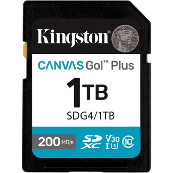 Карта памяти Kingston SDG4/<wbr>1TB Canvas Go Plus Gen4 C10 UHS-I U3 V30 1TB - Metoo (1)