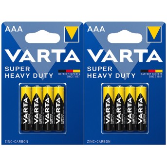 Батарейка VARTA Superlife (Super Heavy Duty) Micro 1.5V - R03P/<wbr>AAA 8 шт. в блистере - Metoo (1)