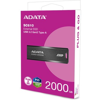 Внешний SSD диск ADATA 2TB SC610 Черный - Metoo (3)