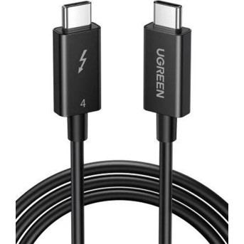 Интерфейсный кабель Ugreen US501/<wbr>30389 Type-C на Type-C 100W Thunderbolt 4 0.8 м Чёрный - Metoo (2)