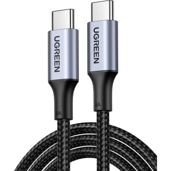 Интерфейсный кабель Ugreen US316/<wbr>70427 USB-C на USB-C 100W 1 м Чёрный - Metoo (2)