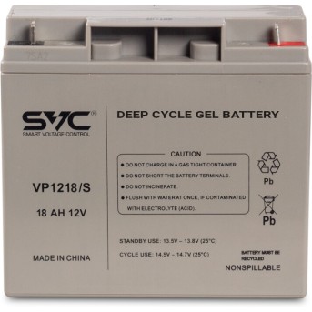 Аккумуляторная батарея SVC GL1218/<wbr>S 12В 18 Ач (180*75*165) - Metoo (2)