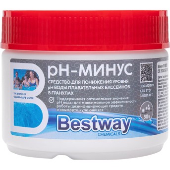 Химия для бассейна Bestway Chemicals pH-минус гранулы 500гр. B1909208 - Metoo (1)