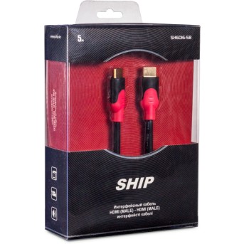 Интерфейсный кабель HDMI-HDMI SHIP SH6016-5B 30В Блистер в Metoo.kz - Metoo (2)