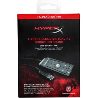 Звуковая карта для наушников HyperX Amp USB Sound card HX-USCCAMSS-BK - Metoo (3)