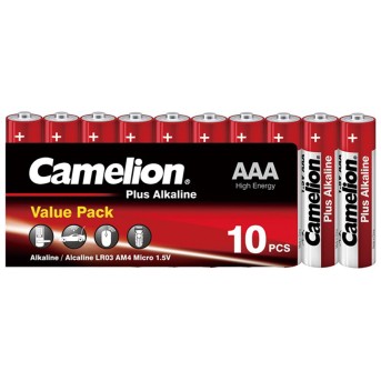 Батарейка CAMELION Plus Alkaline LR03-SP10-DA 10 шт. в плёнке - Metoo (1)