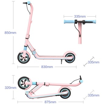 Электросамокат детский Ninebot KickScooter E8 Розовый - Metoo (3)