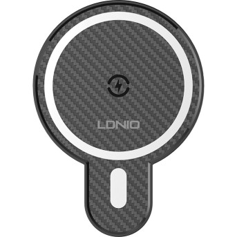 Автомобильный держатель для телефона LDNIO Magnetic MA20 15W Беспроводная зарядка Магнитный Чёрный - Metoo (2)