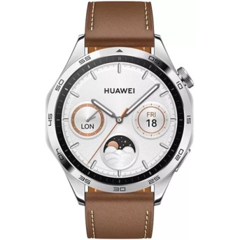 Смарт часы Huawei Watch GT 4 PNX-B19 46mm Brown Leather Strap - Metoo (2)