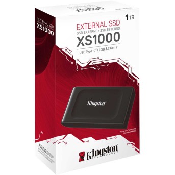 Внешний SSD диск Kingston 1TB XS1000 Черный - Metoo (3)
