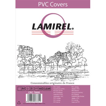 Обложки Lamirel Transparent A4 LA-78680, PVC, прозрачные, 150мкм, 100шт - Metoo (1)