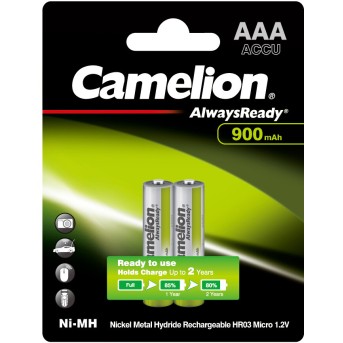 Аккумулятор CAMELION AlwaysReady Rechargeable NH-AAA900ARBP2 - Metoo (1)