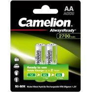 Аккумулятор CAMELION AlwaysReady Ni-MH Rechargeable NH-AA2700ARBP2 2 шт. в блистере