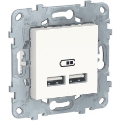 Розетка USB SE NU541818 Unica New 2-местная 2100 мА белый