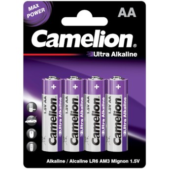 Батарейка CAMELION Ultra Alkaline LR6-BP4UT 4 шт. в блистере - Metoo (1)