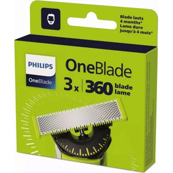 Сменные лезвия 360 Philips для OneBlade QP430/<wbr>50 3 шт - Metoo (2)