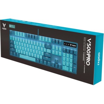 Клавиатура Rapoo V500PRO Cyan Blue - Metoo (3)