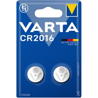 Батарейка VARTA Lithium CR2016 3V 2 шт. в блистере - Metoo (1)