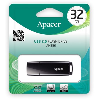 USB-накопитель Apacer AH336 32GB Чёрный - Metoo (2)