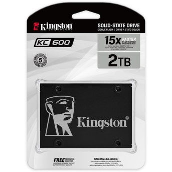 SSD накопитель 2048Gb Kingston KC600 SKC600, 2.5", SATA III - Metoo (3)