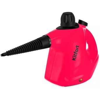 Пароочиститель Kitfort КТ-9138-1 черно-малиновый - Metoo (1)