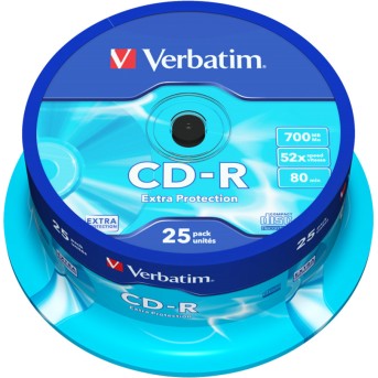 Диск CD-R Verbatim (43432) 700MB 25штук Незаписанный - Metoo (2)