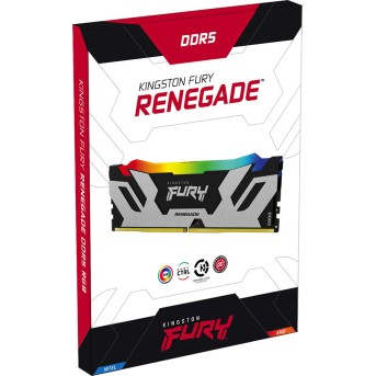 Комплект модулей памяти Kingston FURY Renegade RGB XMP KF564C32RSAK2-32 DDR5 32GB (Kit 2x16GB) 6400M - Metoo (3)