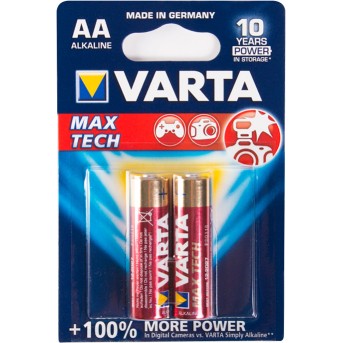 Батарейка VARTA Max tech Mignon 1.5V - LR6/ AA (2 шт) - Metoo (1)