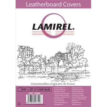 Обложки Lamirel Delta A4 LA-78688, картонные, с тиснением под кожу , цвет: синий, 230г/<wbr>м², 100шт - Metoo (1)