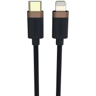 Интерфейсный кабель Duracell USB9012A USB-C to Lightning Черный