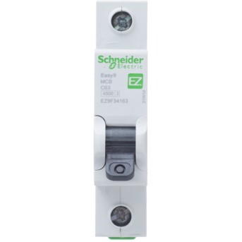 Автоматический выключатель Schneider Electric EZ9F34163 EASY 9 1П 63А С 4.5кА 230В - Metoo (3)