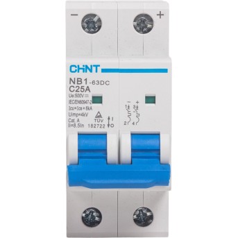 Автоматический выключатель CHINT NB1-63DC 2P 25A DC500B 6kA - Metoo (2)