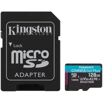 Карта памяти Kingston SDCG3/<wbr>128GB A2 U3 V30 128GB + адаптер - Metoo (1)