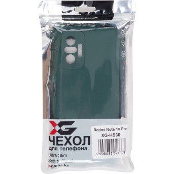 Чехол для телефона X-Game XG-HS36 для Redmi Note 10 Pro Силиконовый Тёмно-зелёный - Metoo (3)