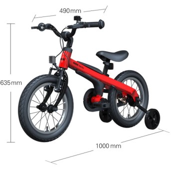 Велосипед Ninebot Kids Bike 16-inch for boys Красный - Metoo (3)