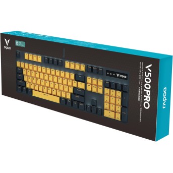 Клавиатура Rapoo V500PRO Yellow Blue - Metoo (3)