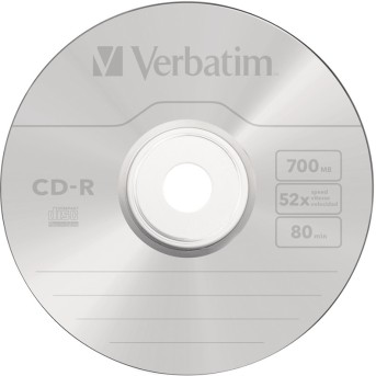 Диск CD-R Verbatim (43343) 700MB 50штук Незаписанный - Metoo (1)