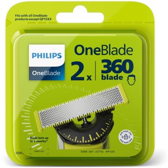 Сменные лезвия 360 Philips для OneBlade QP420/<wbr>50 2 шт - Metoo (3)