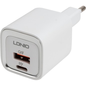 Универсальное зарядное устройство LDNIO A2318M MFI 20W USB-А, USB-C Белый в Metoo.kz - Metoo (1)