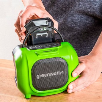 Беспроводная акустическая система аккумуляторная Greenworks GPT-MNBS 24V/<wbr>220V без АКБ и ЗУ - Metoo (3)