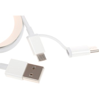 Интерфейсный кабель Xiaomi 30cm MICRO USB and Type-C Белый - Metoo (2)