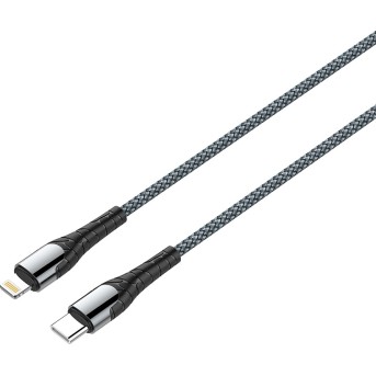Интерфейсный кабель LDNIO Type-C to Lightning LC111 30W Fast Charging FDY 1м Серый - Metoo (1)