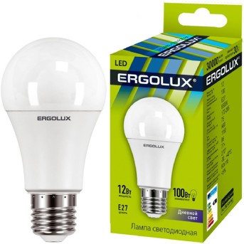 Эл. лампа светодиодная Ergolux A60/<wbr>6500K/<wbr>E27/<wbr>12Вт, Дневной - Metoo (1)