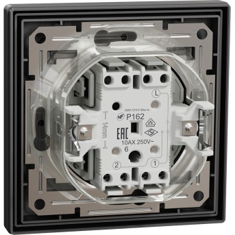 Переключатель одноклавишный SE EPH0400171 Asfora антрацит в Metoo.kz - Metoo (3)