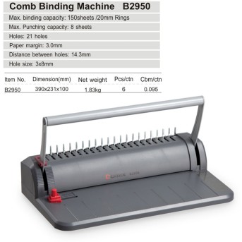 Переплётная машина на пластиковую пружину COMIX B2950, 150л./<wbr>20мм. - Metoo (1)