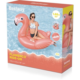Надувная игрушка Bestway 41526 в форме фламинго для плавания - Metoo (3)
