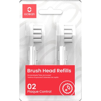 Универсальные сменные зубные щетки Oclean Standard Clean Brush Head 2-pk P2S6 W06 Белый - Metoo (1)