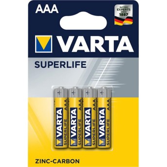 Батарейка VARTA Superlife Micro 1.5V - R03P/<wbr>AAA (4 шт) (2003) <2003-4> - Metoo (1)