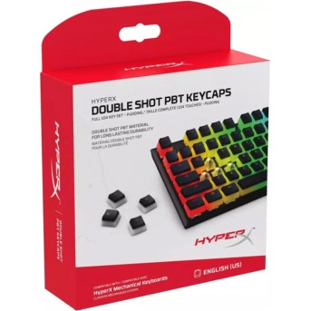 Набор кнопок на клавиатуру HyperX Pudding Keycaps Full Key Set (Black) 4P5P4AX#ACB - Metoo (3)
