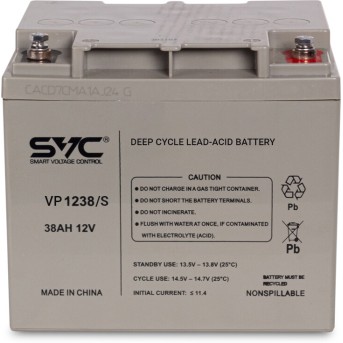 Аккумуляторная батарея SVC VP1238/<wbr>S 12В 38 Ач (195*165*178) - Metoo (2)